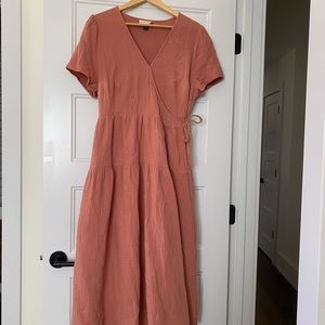 Universal Thread Blush Pink Gauze Wrap Dress